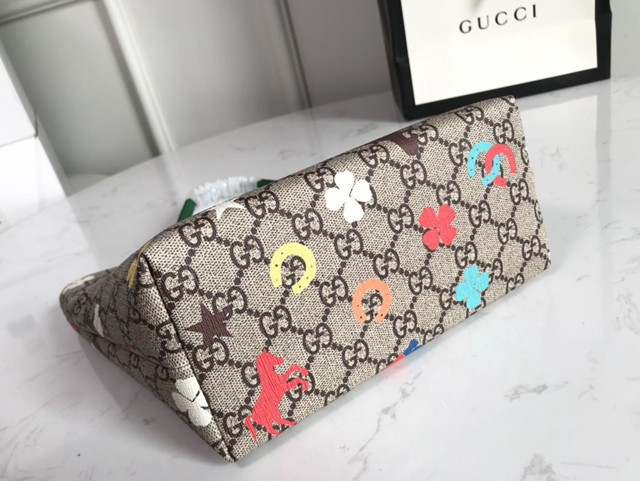 Gucci經典款女包 410812 古馳Gucci親子款小馬牧場童包 Gucci手提包 Gucci購物袋  gqy3580